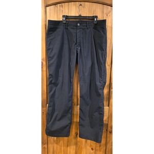 Under Armour Chino Pants Mens 38/32 Black Loose Fit Flat Front Straight Leg Logo